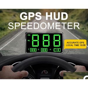 Araba Video Büyük Ekran 4.5 GPS Hızlı Hızlı Dijital Hız Ekranı Hızlı Alarm Sistemi Bike Motosiklet Kamyonu için Universal Dhu1p