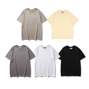 Camisetas masculinas sweat shirt ESS shirts Tee Shirt Silicone Flocking Letter Print Tshirts for Men and Women 100% cutton tamanho grande S M L XL 2XL 3XL Top Qualit