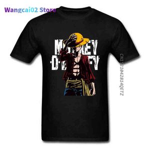 Herren T-Shirts Niedliches Einhorn One Piece Ruffy T-Shirt Casual T-Shirt Homme O Neck Streetwear Mann T-Shirt Jungen Kleidung Anime Top Tees 022123H