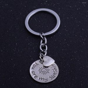 Anahtarlıklar Aşk Kalbi Siz Güneşim Keychain Aşıklar Çiftler Mücevher Karı Karısı Kadınlar İçin Anahtar Tutucu Erkekler Düğün Partisi Anahtarları Hediyeler