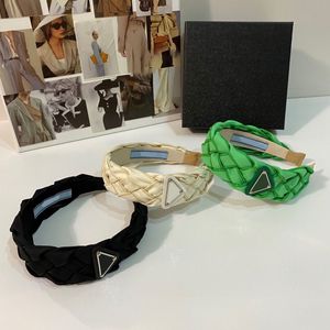 Lüks tasarımcı saç bantları örme örgü heanband kızlar saç bandı üçgen tasarım türban spor saç bandı kadın elastik saç aksesuarları spor headwraps hediye