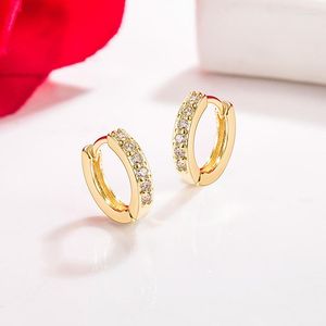 Brincos de garanhão jóias de diamante de ouro 14k para fêmeas Fuz de fivela completa AROS MUJER OREJA REAL 14 K ORECCHINI AMARELO