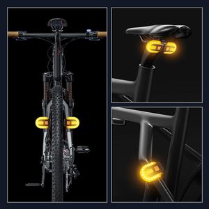 Bisiklet Işıkları LED bisiklet uzaktan kumanda sinyali arka lamba su geçirmez bisiklet uyarı lambası dış mekan bisiklet aksesuarları için 230221
