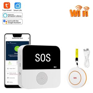 AntiLost Alarm Tuya WiFi SOS Button Sensor Elderly Waterproof Emergency Panic Switch Remote Control By Smart Life App 230221