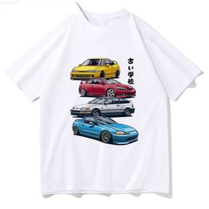Мужские футболки Summer Cotton Men Fit Tshirt Harajuku Свадебная классическая начальная футболка Unisex Hip Hop Gtr Vaporwave JDM автомобиль печати футболка.