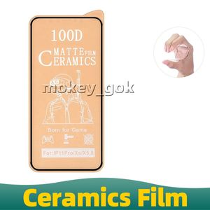 100D Ceramic Matte Screction Protector Film Mobile Mobile Moble Phone Nano для iPhone 14 Pro Max 13 12 11 XR XS 7PLUS AG