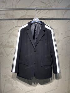 xinxinbuy erkekler tasarımcı ceket ceket 23ss takım elbise paris spor mektubu jakard nakış kısa kollu kadın siyah xs-2xl