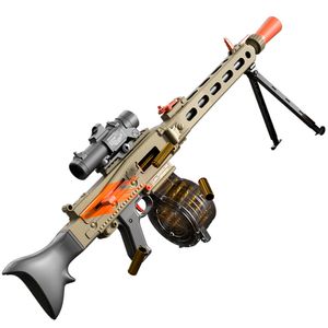 MG3 Makineli Tabanca Oyuncak Silahlar Yumuşak Kurşun Kabuk Ejeksiyon Köpük Dart Blaster Elektrikli Manuel Yetişkinler İçin 2 Mod Başlatıcı Erkek Çocuklar Açık Hava Oyunları