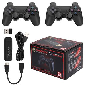 X2 Plus Oyun çubuğu Nostaljik ev sahibi 3D Retro Video Oyun Konsolu 2.4G Kablosuz Kontrolörler HD 4.5 Sistemi 41000 Oyunlar PSP/PS1 için 40 Emülatör