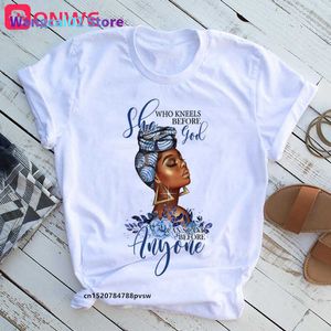 Женская футболка красота африканская леди женская футболка африканская черная девушка месяц женская футболка меланин
