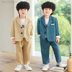 Одежда устанавливает детские повседневные костюмы весна и осенние корейские мальчики красивые брюшные брюки Ожерелье детская вечеринка по случаю дня рождения приходите W0222