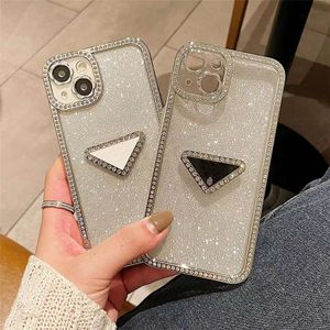 Telefon Kılıfı Lüks Glitter iPhone Kılıfları 15 14 Promax Vaka 13 12 11 Moda Tasarımcı Bling Pırıl pırıl Rhinestone Diamond Jeweled 3D Kristal İPhone 14pro Kadınlar Geri