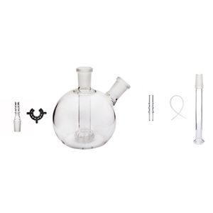 Kit bocal para cachimbo de água de vidro Mega Globe 6 em 1 80 mm de diâmetro 14 mm fêmea