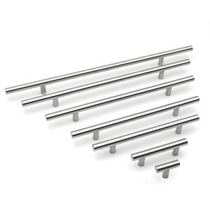 Stainless steel T Type Handles wardrobe door long handle metal furniture hardware Shoe Cabinet Pulls drawer small handle 3 Size Universal LT253