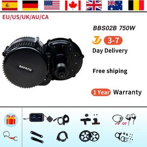 Bafang Motor BBS02B BBS02 48V 750W Mid Drive Motor Bicycle 8fun Electric Bike Engine Conversion Kit With LCD DPC18 850C Display