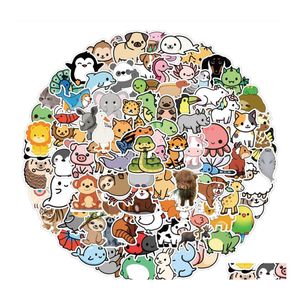 Car Stickers 100Pcs Cute Animal For Skateboard Laptop Lage Bicycle Guitar Helmet Water Bottle Decals Kids Gifts Drop Delivery Mobile Dhsqx