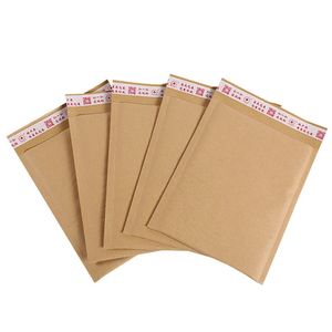 Натуральные упаковочные сумки Bubble Mailers Kraft Paper Cushion Bad Ovventes Sags с кожурой и уплотнением для рассылки