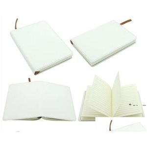 Блокноты сублимации бланки A4 A5 A6 White Journal Notebooks Pu Leather Er Теплопередача печать Внутренняя бумага от SE Del Del Dhtjq