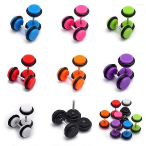 Ohrstecker Alisouy Beauty Acryl 1 Paar Körperpiercing Damen Herren Ohrstecker Ohrstecker Weiß Schwarz Grün Rosa Blau Lila Farbe