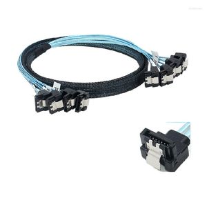 Bilgisayar Kabloları 4/6 PCS/SATA'yı Kabloya Ayarla 6 bağlantı noktası/Ayar Tarihi 7 Pin SAS 6GBPS HDD Sunucu için HDD Splitter