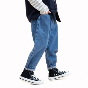 Kot pantolon 2-8y çocuk erkek kot pantolon çocuk kot pantolonlar bahar sonbahar elastik bel jean pantolon erkek bebek giyim 230223