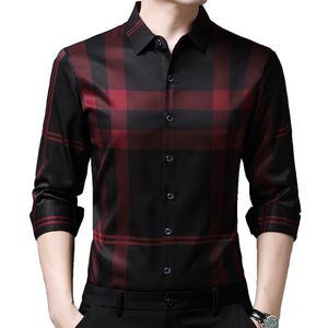 Мужские повседневные рубашки дизайнерские бренды полосатые мужские рубашки для мужской одежды корейская модная рубашка с длинным рукавом роскошные платья.