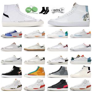 OG Blazer Mid 77 Vintage Blazers Athletic Running Shoes Low White Black Pine Green Racer Blue High White Indigo Multi Suede City Pride Mens Trainers Designer Tênis