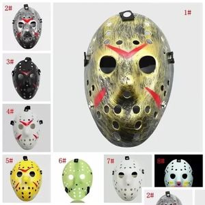 Parti Maskeleri Masquerade Jason Voorhees Mask Cuma 13. Korku Filmi Hokey Korkunç Cadılar Bayramı Kostüm Cosplay Plastik Fy Drop Deliv DHSQE