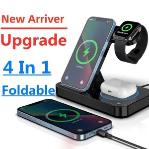 4 in 1 Wireless Charger Induction Charging Stand for iPhone 13 12 11 8 X XS XR Airpods  iWatch 6 7 5 4 3 Charge Station Samsung Xiaomi Mi Huawei Smartphones