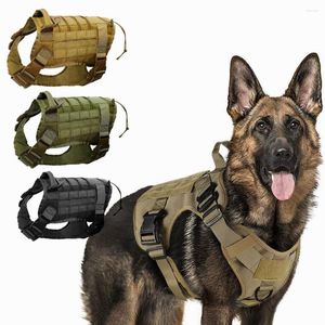 Köpek yakaları taktik kablo demeti açık kamuflaj yeleği göğüs askeri çalışma köpekleri evcil hayvan aksesuarları yaka