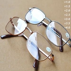 Солнцезащитные очки металлические очки для чтения Ультрасоровое ясное зрение