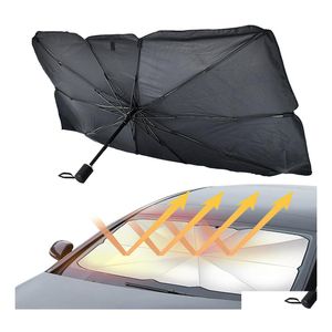 Car Sunshade Summer Umbrella Type Protector For Front 2 Model Can Choose Drop Delivery Mobiles Motorcycles Interior Accessories Dh1Lt