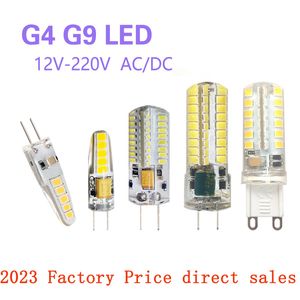 LED LAMP G4 24LED SMD 3014 3W G9 36LED 48LEDS 72LED CRON açık soğuk beyaz /sıcak beyaz 3014 SMD LED kristal mısır ampulü DC 12V AC110V 220V