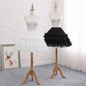 Chiffon Dantel Petticoat Fanavimsel Kısa Kadın Siyah Petticoat Düğün Aksesuarları