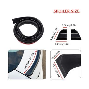 Diğer Motosiklet Parçaları 1.5m Carstyling Mat Siyah Spoiler Styling DIY Refit Spoiler Honda Kia Hyundai Opel Mazda Ford Skoda Dr Dhkxa