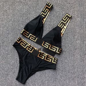 Seksi Üçgen Plaj Sutyen Seti Klasik Harfler Kadınlar için Mayo Nakış Iç Çamaşırı Iç Çamaşırı Bölünmüş Bikini