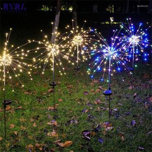Fairy Lights LED Solar Power Firework Waterproof Outdoor Dandelion Lawn Lamp Pathway For Patio Garden Decoration