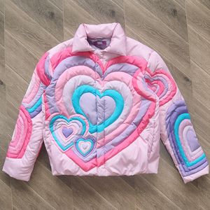 Мужские куртки Erl Heart Patchwork Мужчины женщины 1 1 Качество Утолчок Держите теплый пайфер Джек Паркас Коутс 230223