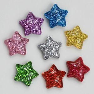Декоративные фигурки Оптовые 15 -мм симпатичные блеск звезды плоская смола свети