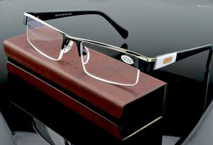 Güneş Gözlüğü Lüks Business Blu Işık Engelleyen Okuma Gözlükleri PU Case Claravida America Markası ile Yüksek Kalite Beyler için 0.75- 4.0