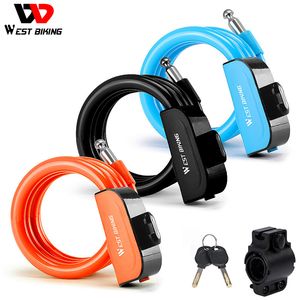 Велосипедные замки на велосипеде для велосипедных велосипедов Antift Theft Security Bicycle Accessories Cable Lock MTB Road Bike Многоцветный велосипед