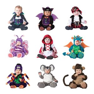 Giyim Setleri Cadılar Bayramı Kostüm Boy Giyim Kızlar Korsan Yarasa Örümcek Romper Çocuk Şapka Çorap Toddler Cosplay 230225