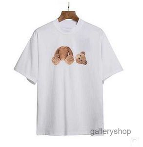 SS Erkek Kadın Oyuncak Ayı Baskılı Tişörtler Siyah Beyaz Pembe Tee Erkekler Kadın Palmiye Üst Kısa Kollu Tees Tasarımcı Pamuklu Elbisegz2b