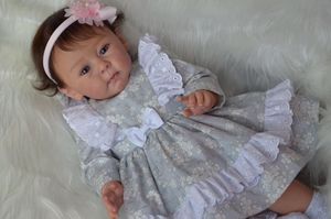 Dolls NPK 58CM Finished Doll Huxley Reborn Toddler Girl with High Quality 3D skin multiple Layers Painting Visible Veins 230225