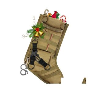 Araba DVR Noel Dekorasyonları Asılı Taktik Molle Baba Stocking Bag Dökme Damla Çantası Depo Çantaları Askeri Avcılık Dergisi Xmas Teslim Dhqgt