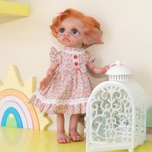Dolls 40CM Reborn Fairy Elf Already Painted Finished Doll Full Body Soft Silicone Baby Tinky Collectible Art Doll 230225