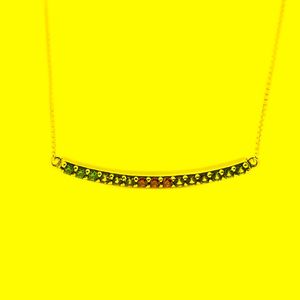 Zincirler 925 STERLING Gümüş Orijinal Collier Kolyeler Kadınlar için Çok Renkli Kavisli Bara Zincir Kolye Kolye Güzel Jewelrychains