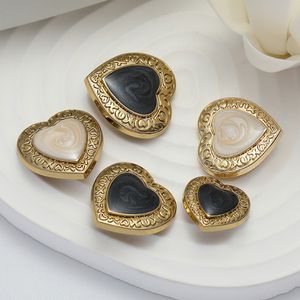Sevimli Kalp Düğmeleri Ceket Gömlek Ceket Kazak Metal DIY Dikiş Düğmesi 18/23/25mm