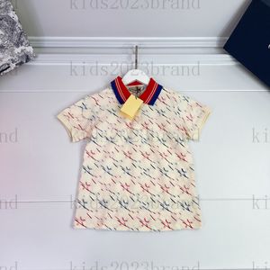 crianças algodão bordado t-shirt meninos de luxo roupa crianças high-end camisetas verão designer tees em torno do pescoço de algodão tops impressão ecológica camisetas