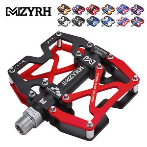 Bike Groupsets MZYRH Bike Pedal Ultralight Aluminium Alloy 3 Bearings Bicycle Pedals 14 colors Road MTB Pedals Waterproof Bicycle Parts 230224